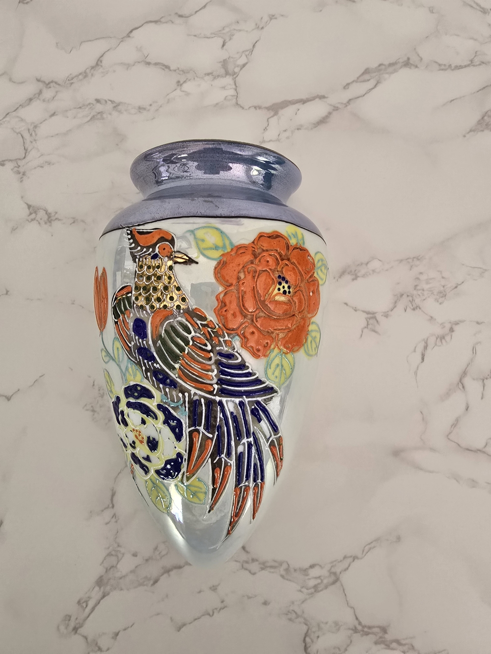 Vintage Hotta Yu Shoten & Co Lusterware Wall Pocket Vase circa 1920-1947